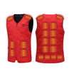 20 Heating Areas Smart Electric Heated V-Neck Vests for Men Women 3 Levels of Temperature Hoodless Casual Full Zip Warm Waistcoat
