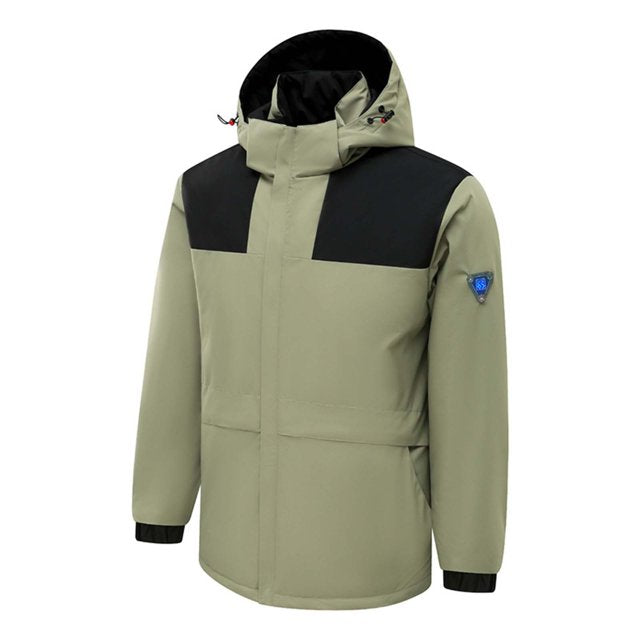 Winter Hooded Heated Coats for Men and Women, Windproof Waterproof Unisex Heating Warm Jackets, Large Heating Zones 3 Levels Heat Control USB Charging Electric Body Warmer Overcoat Hoodie