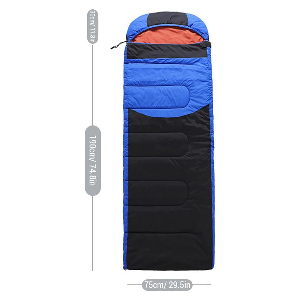 Portable Electric Heated Sleeping Bag with Flexible Collar, Thermal 3 Level Temperature Adjustable Envelope Sleeping Bags for Camping Hiking
