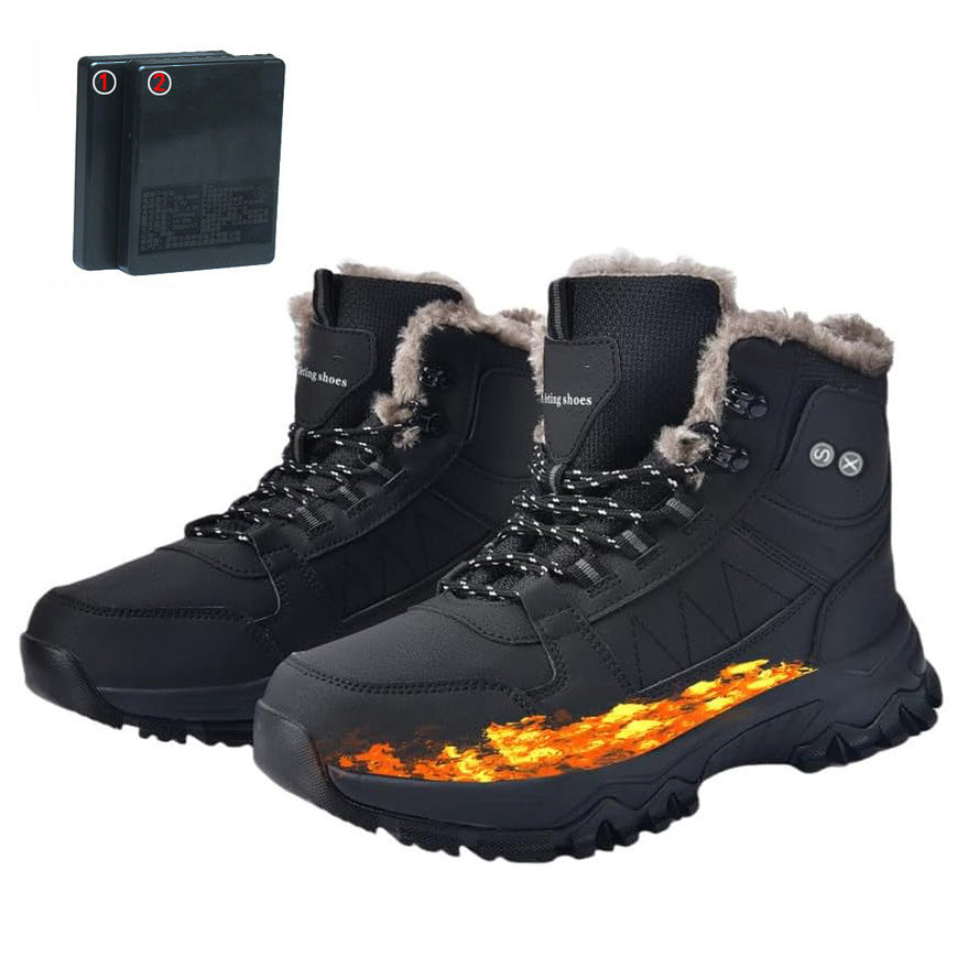 Smart Heated Sneakers for Women with Rechargeable 20000mAh Battery 3 Heating Levels Electric Heated Shoes, Waterproof Upper, Non-Slip Rubber Sole, Winter Warmth Footwear for Hiking Outdoor Activities