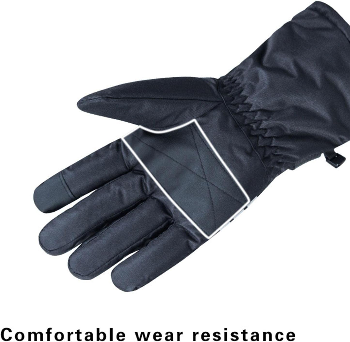 7.4 V 2*3000 mAh Rechargeable Battery Heated Gloves 3-level Temperature Adjustment Touch Panel Compatible Fleece Lined Electric Warm Gloves for Men Women Hiking Riding Skiing Camping Motorcycle