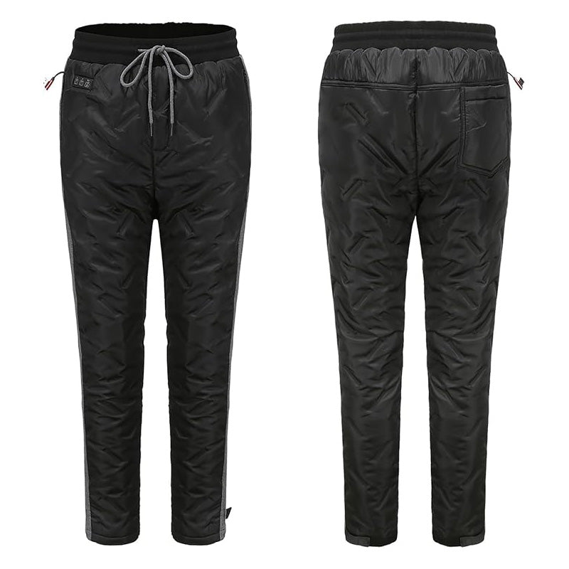Unisex Battery Powered Heated Pants, Electric USB 3 Temperature Control, 5V/2A, 8 Heating Zones Elastic Fleece Thickening Warming Trousers for Women Men