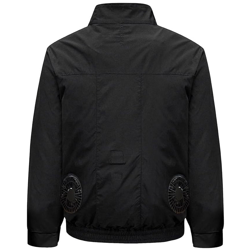 Cooling Air Conditioning Work Clothes with 2 Fans, Summer Ultra-thin Long Sleeve Fan Jacket for Men Women, 3 Levels of Wind Speed Adjustment