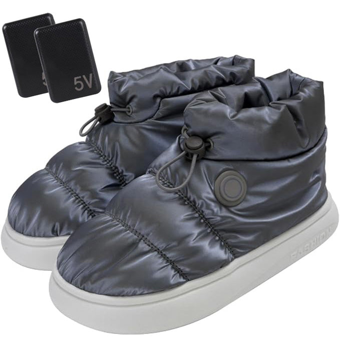 Rechargeable Electric Heated Shoes for Men Women with 2*8500mAh Batteries 3-level Temperature Adjustment 45℃/55℃/65℃ Winter Snow Short Boots Foot Warmer