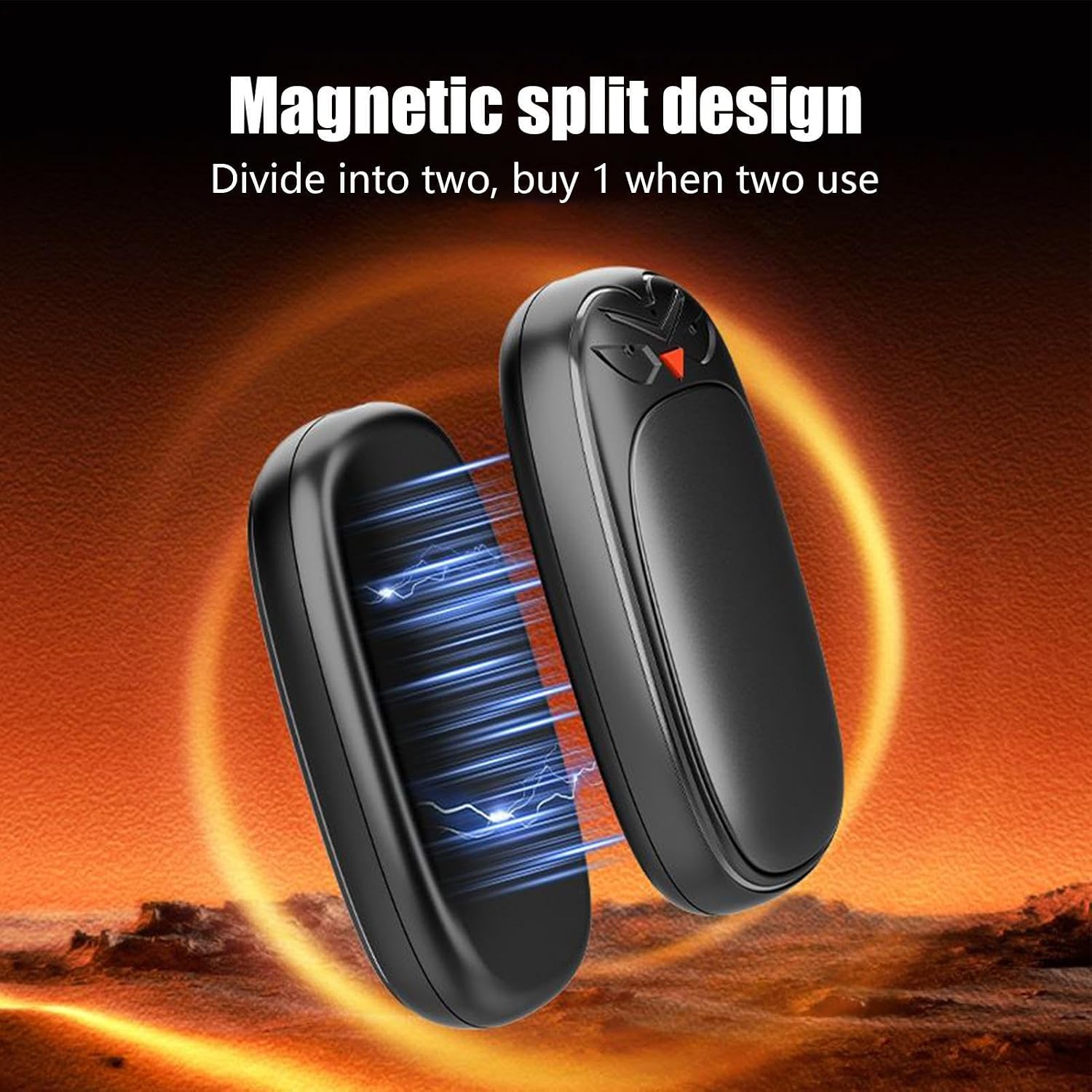 5W Magnetic Rechargeable Hand Warmer 2 Packs, 3 Heat Levels, 8 Hours Long Safe Heat, Portable Pocket Heater
