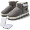 Electric Heated Snow Boots With 2*5000mAh Rechargeable Batteries 3-level Temperature Adjustment Waterproof Non-Slip Foot Warmer Slippers for Women Men