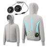 Sun Protective Cooling Fan Jacket for Men Women, UPF 50+ Air Conditioned Lightweight Hoodie, UV Protection USB Cool Jacket for Summer Hot Weather Work, Outdoor Activities