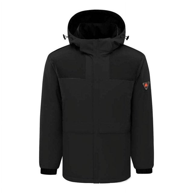 Winter Hooded Heated Coats for Men and Women, Windproof Waterproof Unisex Heating Warm Jackets, Large Heating Zones 3 Levels Heat Control USB Charging Electric Body Warmer Overcoat Hoodie