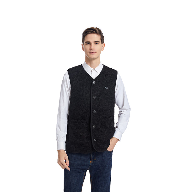 Fleece Heated Vest for Men Women 16 Heating Zones 3 Adjustable Temperature USB Rechargeable Electric Body Warmer