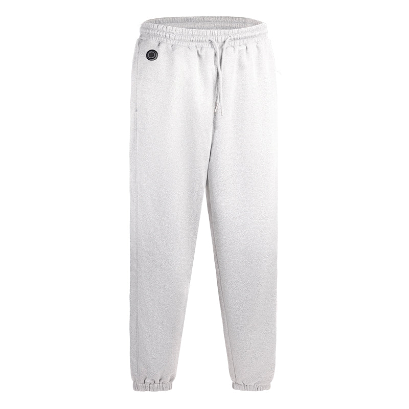 Men's USB Heated Jogger Pants Waterproof Windproof 14 Heating Zones 3 Levels of Temperature Control Elastic Waist Fleece Lined Winter Warm Trousers with Pockets
