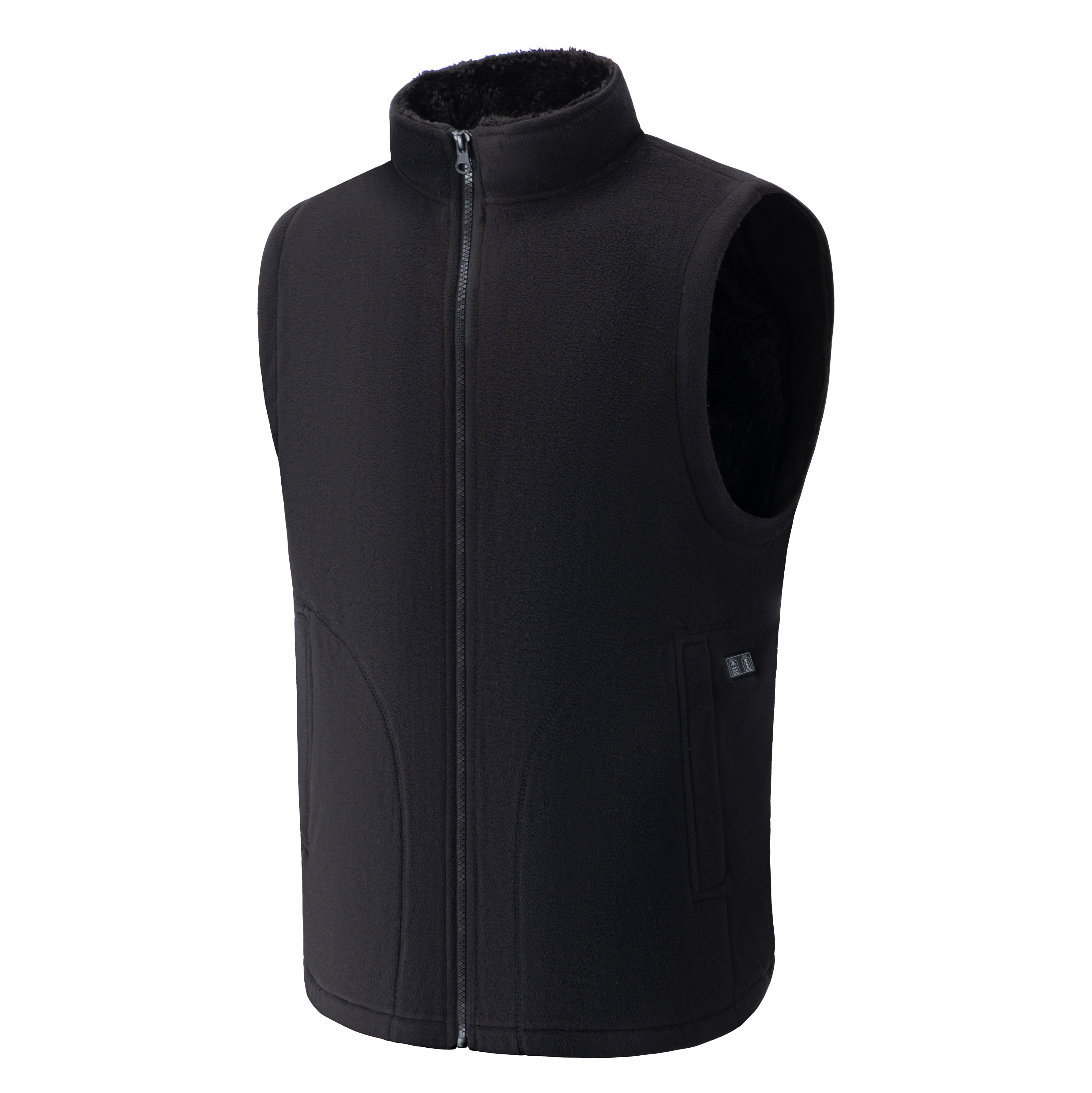 Fleece Lined Heated Vest for Women Men, 3 Gear Temp Control Dual Control 10 Heating Zones USB Electric Heating Stand Collar Smart Thermal Waistcoat