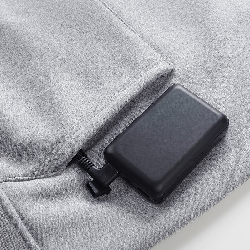 Electric Heated Hoodie for Men Women Dual Control 17 Areas Heating Fleece Lining Warm Hooded Sweatshirt