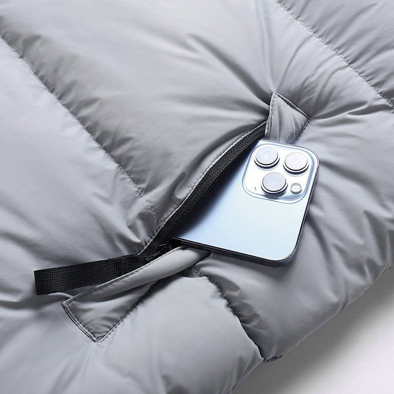 USB Heated Outerwear Coats for Men Winter Warm 6 Heating Zones Intelligent Constant Temperature Quilted Zip-Up Puffer Jacket