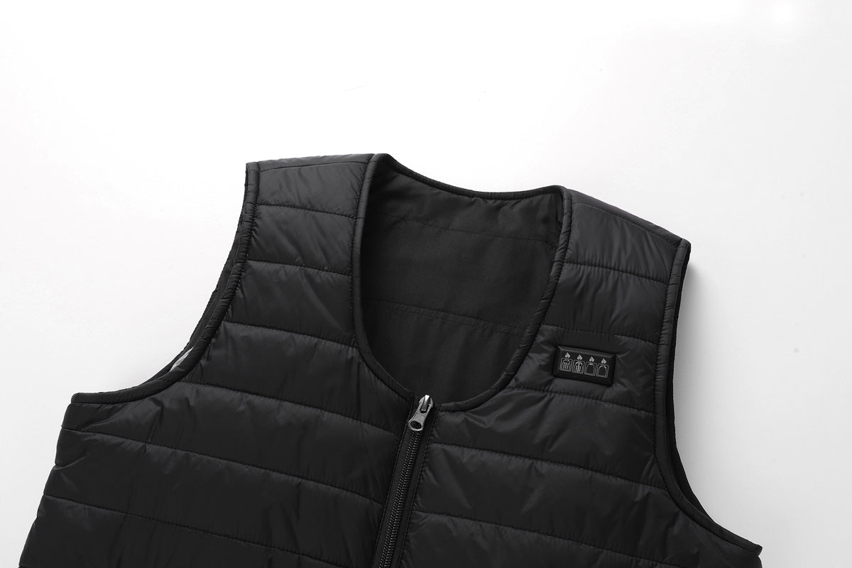 V-Neck Smart Electric Heated Vests for Women Men 4 Control 26 Carbon Fiber Heating Areas 3 Temperature Adjustment