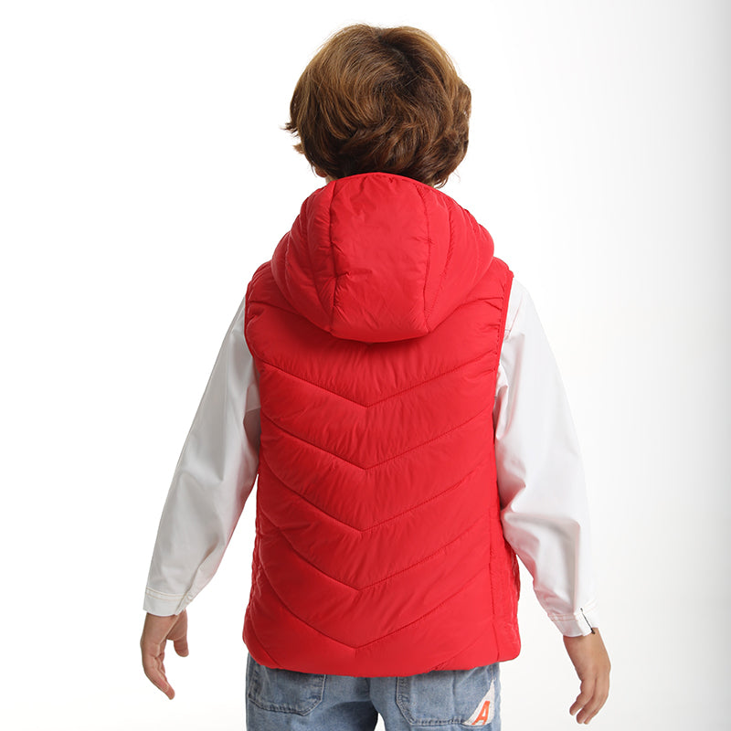 Heated Hooded Vest for Kids USB Rechargeable 10 Heating Zones 3 Adjustable Temperature Heating Gilet Boys Girls Body Warmer Waistcoat