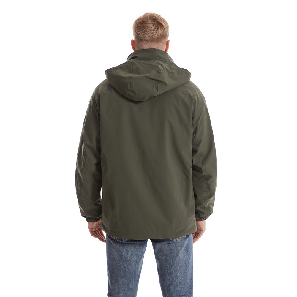 3-in-1 Heated Windbreaker for Men Women 15 Heating Zones 3 Levels of Temperature Adjustment USB Electric Windproof Thermal Jackets for Outdoor Skiing Hiking Camping