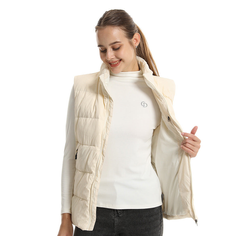 Heated Down Vest for Men Women, USB Electric Sleeveless Heated Waistcoat with 13 Heating Zones 3 Heating Levels