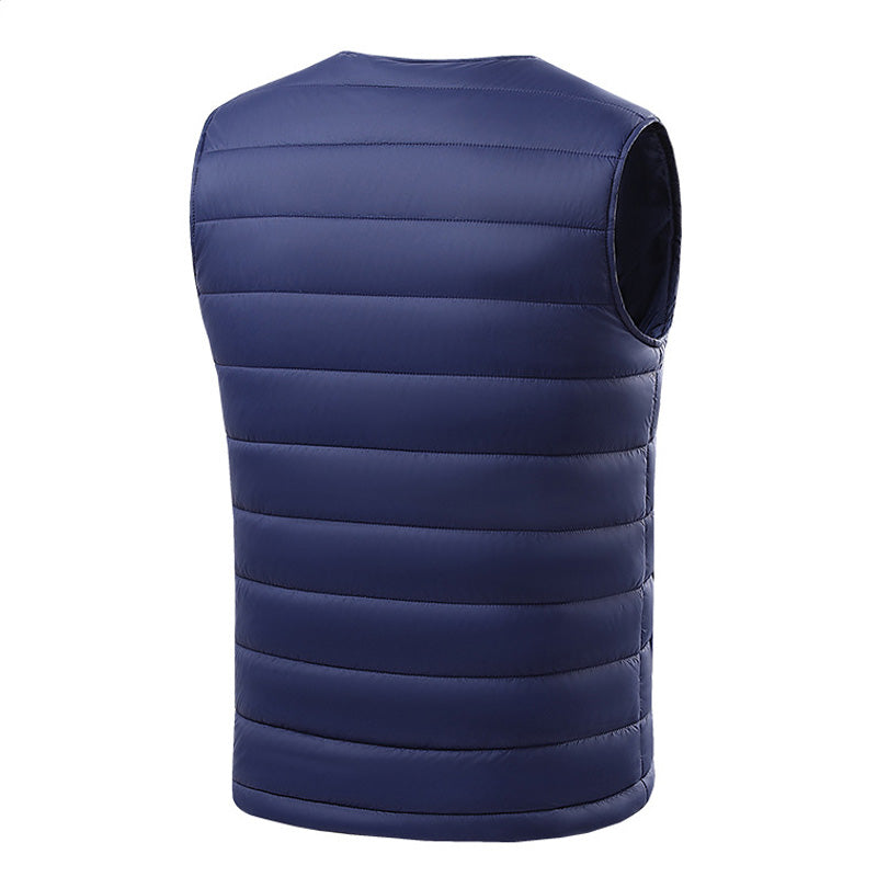 V-Neck Smart Electric Heated Vests for Men Women Single Control 16 Carbon Fiber Heating Areas 3 Temperature Adjustment