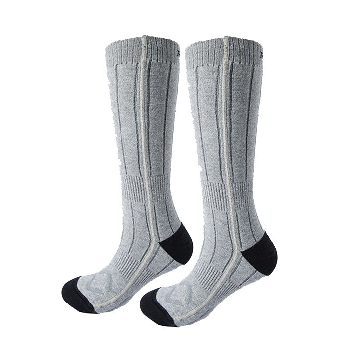 APP Remote Control Rechargeable Heated Socks for Men and Women 5000mAh*2 Batteries Electric Foot Warmers with 3 Heating Levels, Washable Thermal Socks for Skiing Hiking Outdoor Winter Activities