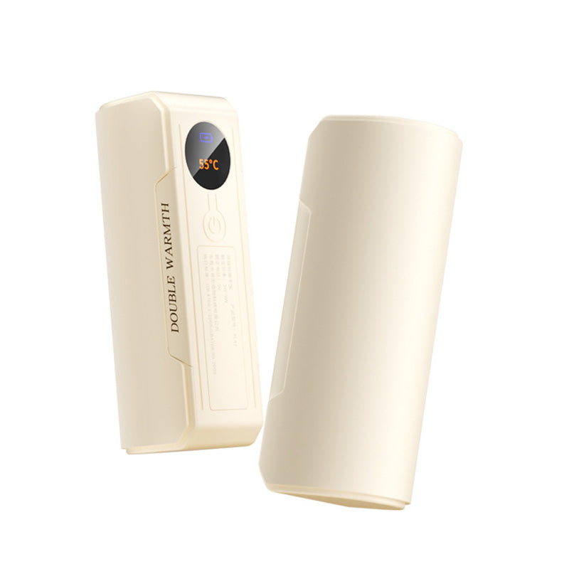2-in-1 Dual-Palm Magnetic Rechargeable Electric Hand Warmer, Detachable Digital Display Adjustable 3 Temperature Settings Fast Heating Rechargeable Pocket Heater