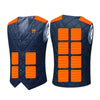 16 Places Zones Heated V-neck Vest for Men USB Charging 3 Gears Thermal Electric Heating Waistcoat for Outdoor