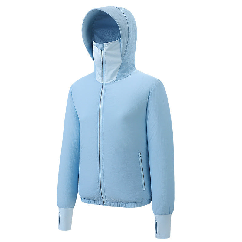 Sun Protective Cooling Fan Jacket for Men Women, UPF 50+ Air Conditioned Lightweight Hoodie, UV Protection USB Cool Jacket for Summer Hot Weather Work, Outdoor Activities