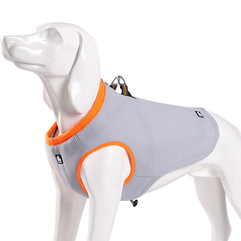 Dog Cooling Vest Summer Evaporative Harness Cooler Reflective Jacket with Cold Pack