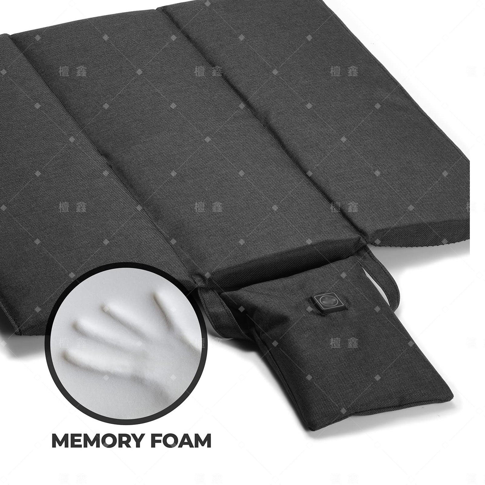 Foldable Portable Heated Seat Cushion with USB-C Rechargeable Battery, USB Heated Seat Cover Pads for Office Chair, Bleacher, Camping, Stadium