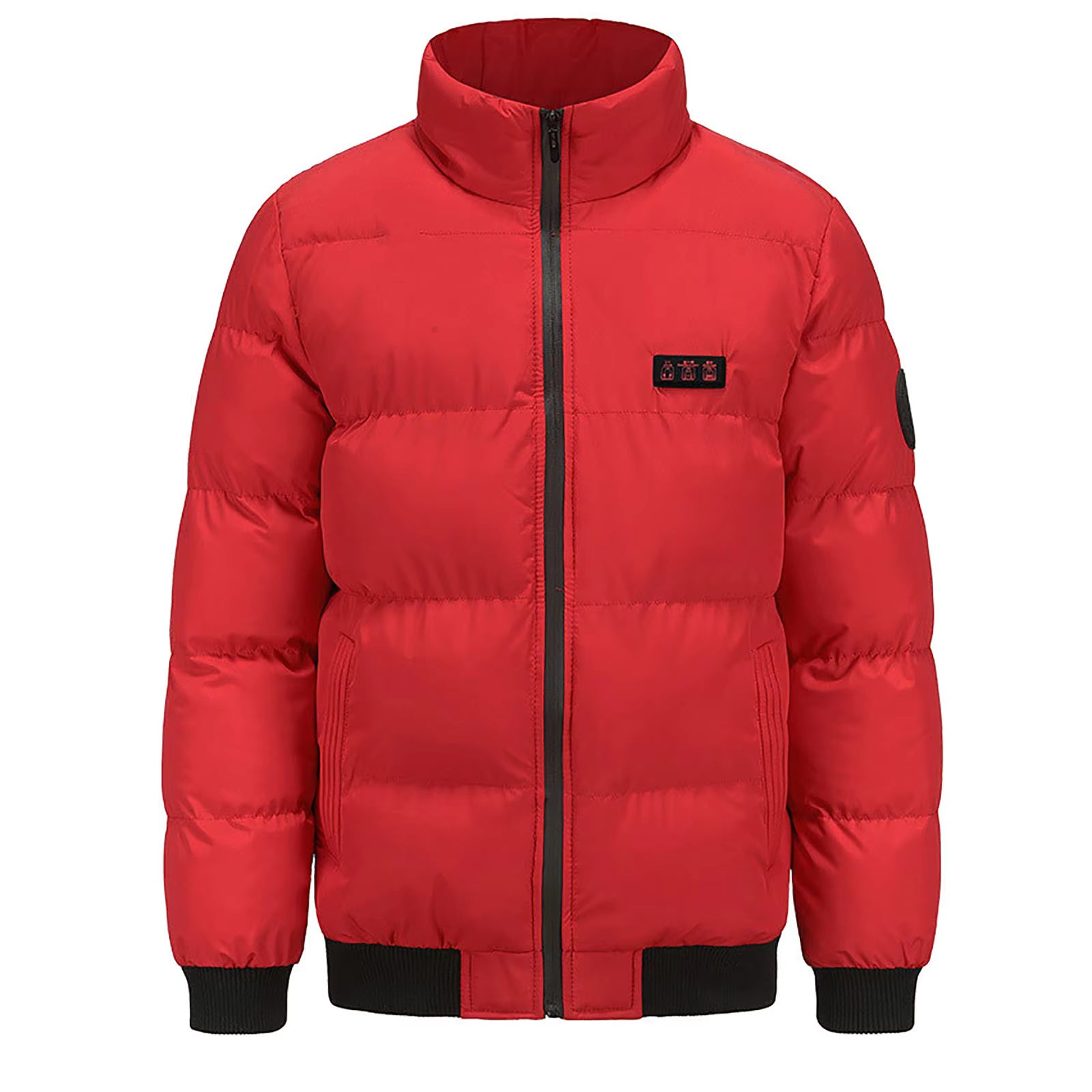 Electric Heated Jacket for Men & Women, 3 Temperature Control, 7 Heating Zones, Rechargeable USB Waterproof Cotton Jackets Winter Stand Collar Outdoor Lightweight Quilted Puffer Coat Casual P - Firoth