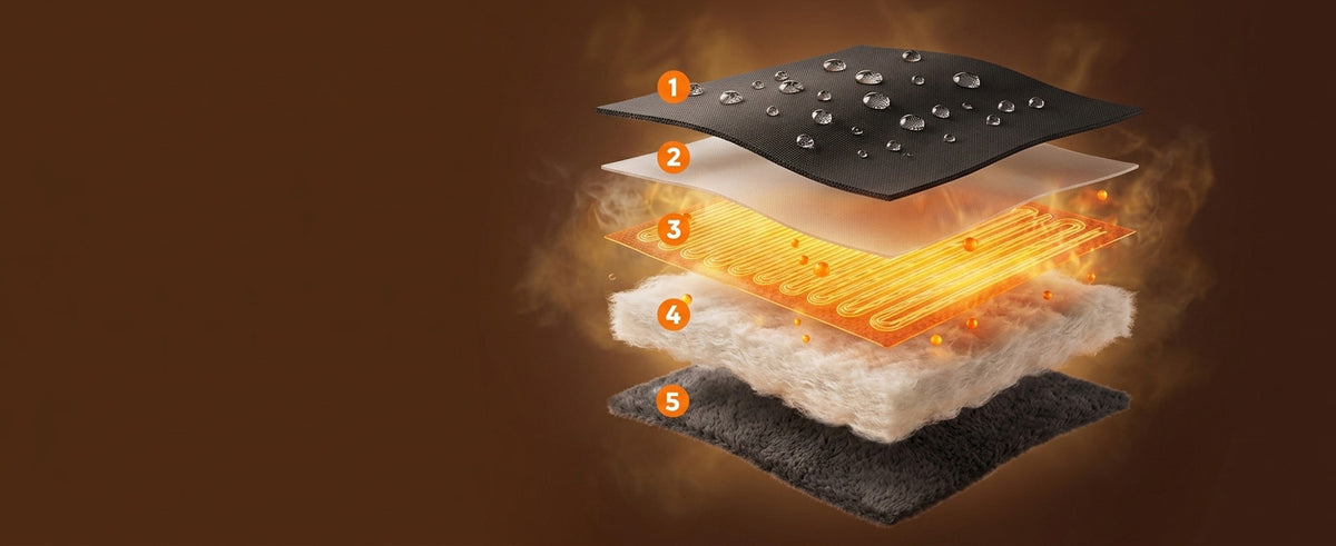 heated gloves 5-Layer Protection