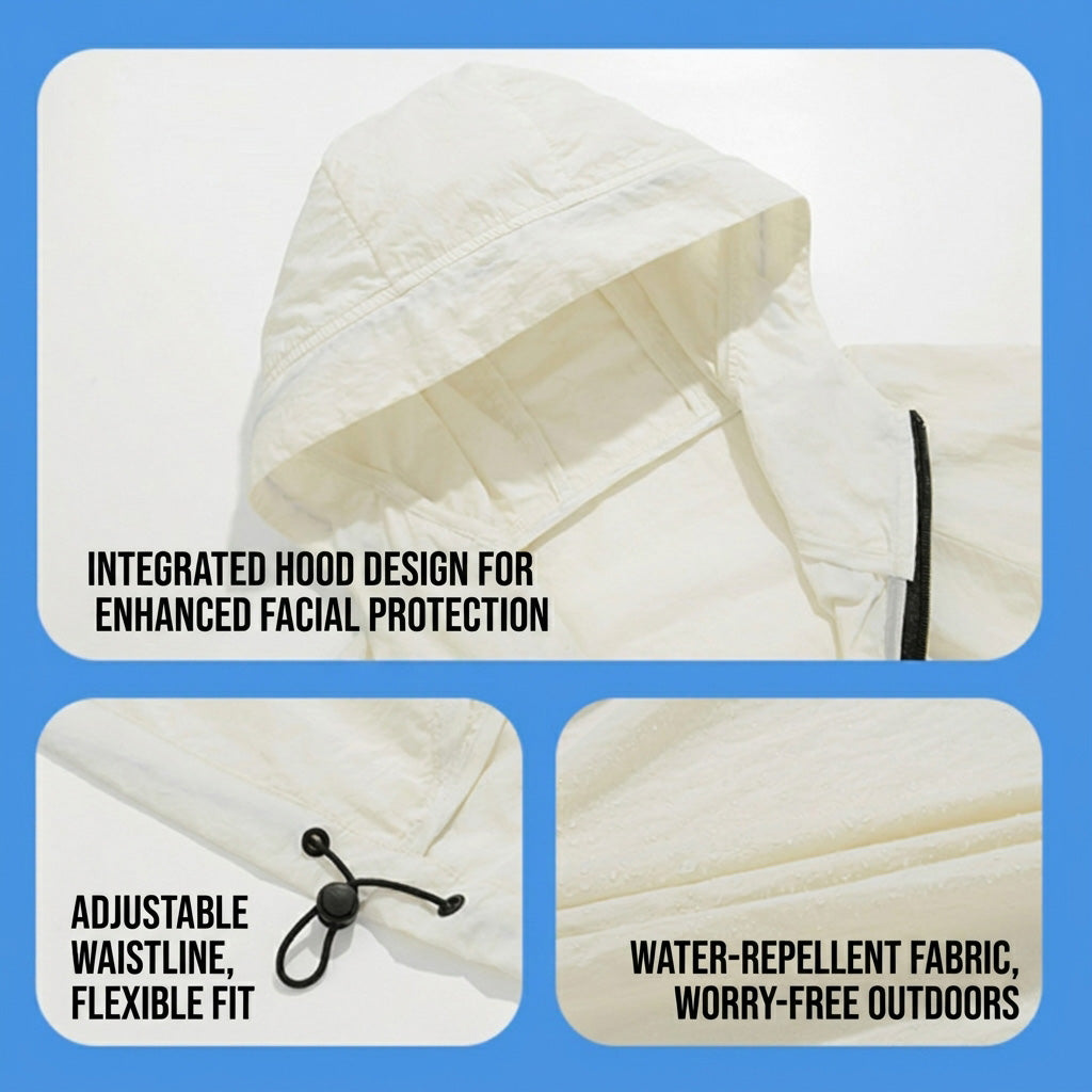 Sun Protection Air Conditioned Work Jacket for Men Women, Light Weight Long Sleeves Summer Work Clothes with 2 Fans, Sweat Absorbent, Quick Drying, 3D Circulation